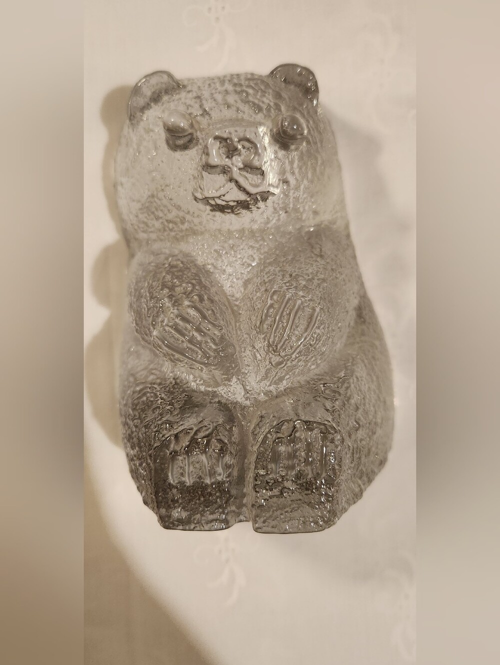 Vintage Glass BLENKO BEAR Single BOOKEND By Don Sheppard (DAS Sticker) 1975